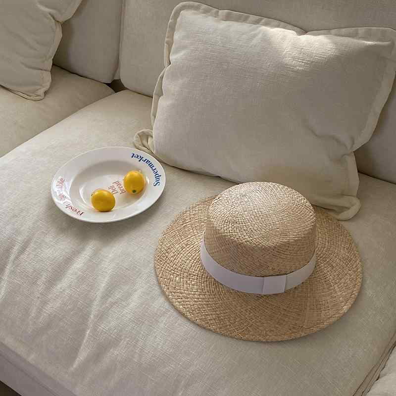 カンカン帽 男性 女性 春夏 調節可能 フラットトップ 麦わら帽子 ワイドつば ＵＶカット 夏休み 旅行 男女共用 カジュアル スタイリッシュ レジャー