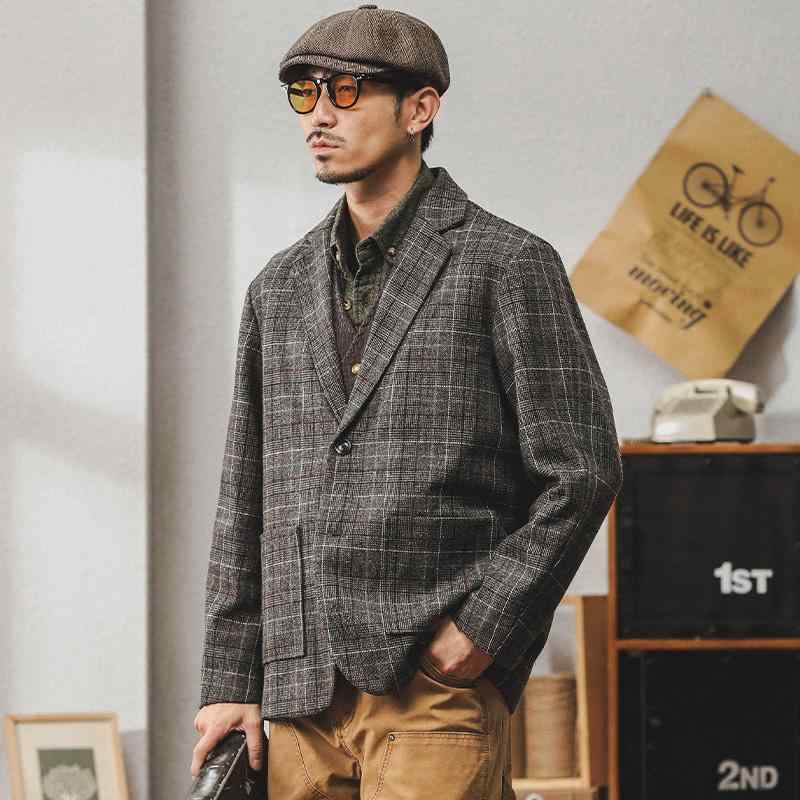 飛び切り感 羊毛 ゆったり 照合のしるし柄 レトロ フォーマル 上衣 長袖 メンズ 今めかしい 分かりやすい 成年者心地好い おでかけ 会う約束 烏兎 伸び伸びする