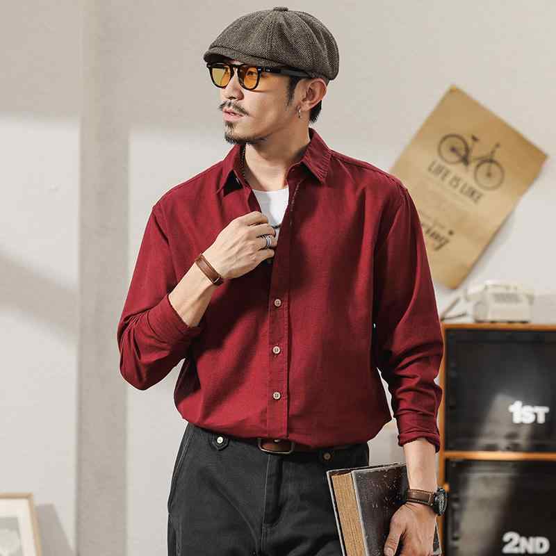 アメリカ コットン 清楚感 おしゃれ かっこいい クール 上品 シャツ メンズ 長袖 美術館 デート シンプル イギリス風 スタイリッシュ モダン 高級感 カジュアル