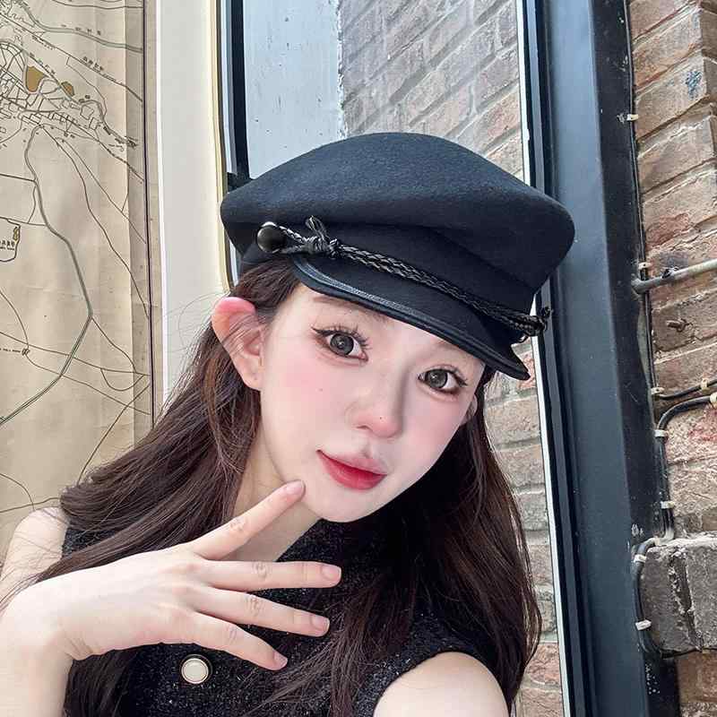 マリンキャップ キャスケット帽 女性 春秋冬 レトロ マリン アシンメトリー ダックビル 小顔効果 ワイドプリム 八角形帽子 ベレー帽 旅行 軽量 カジュアル レディース エレガント おしゃれ