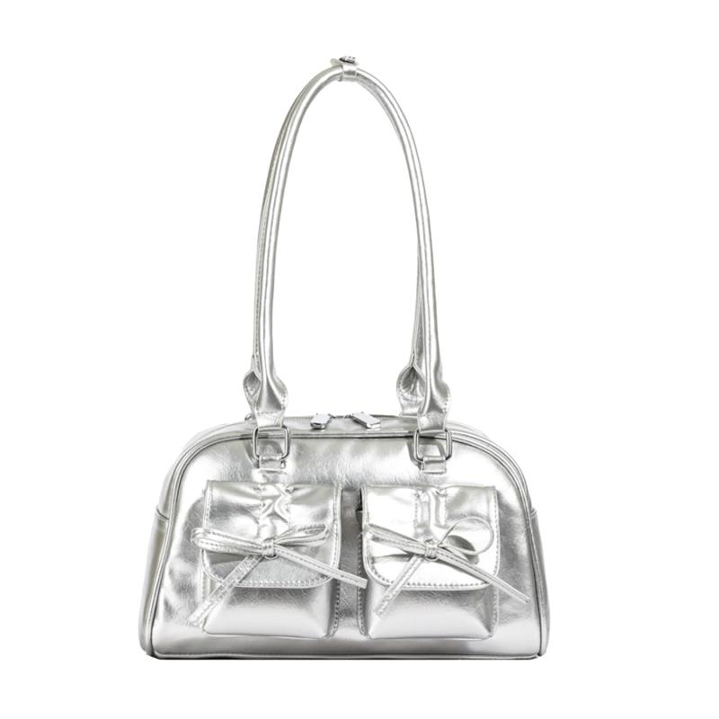 楽天市場】横長バッグ リボンバッグ ボストンバッグ ハンドバッグ