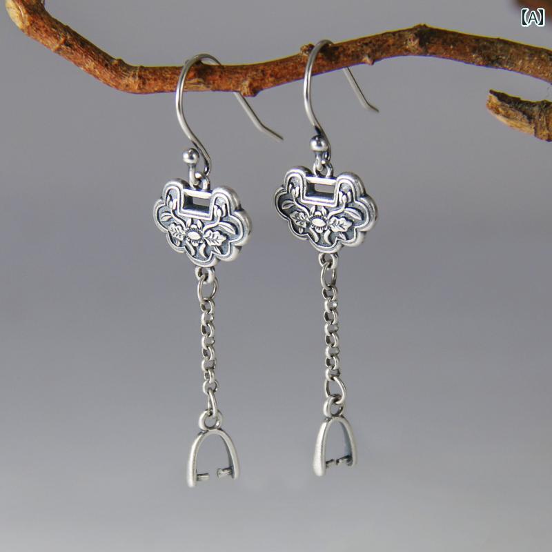 ピアス パーツ 素材 DIY レディース アクセサリー シルバー チャイナ風 エスニック ヴィンテージ 個性的 ユニーク カジュアル フラワーデザイン 手作り 4,037円
