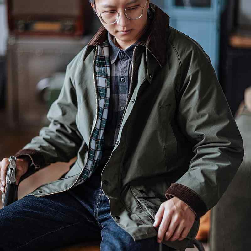 レトロ アウトドア 防風 ジャケット メンズ おでかけ 英国風 ミリタリースタイル カジュアル マルチポケット 通勤 リラックス ゆったり 防水 シンプル 無地|ラ・グラーヌ