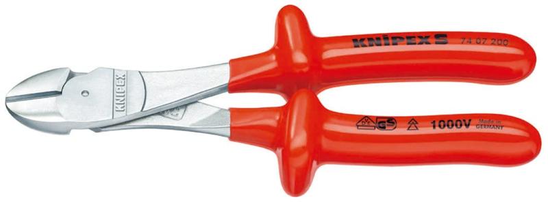 クニペックス KNIPEX 7407-200 絶縁強力斜ニッパー 1000V