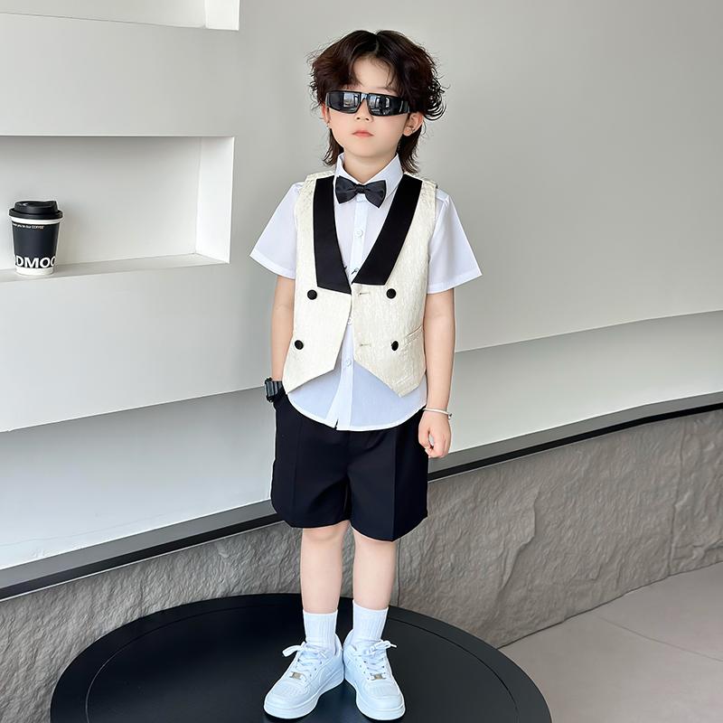 子供服 キッズ スーツ 夏 ベスト 司会者 フォーマル カジュアル 結婚式 発表会 イベント セレモニー 特別な日 パーティー スタイリッシュ ウェディング