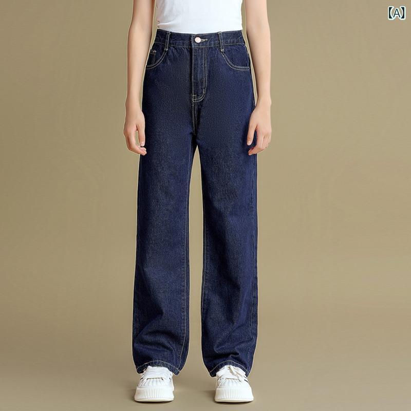 女の子 春秋 パンツ ガールズ 子供服 洋風 レジャー 学生 カジュアル スタイリッシュ 快適 ストレート デニム