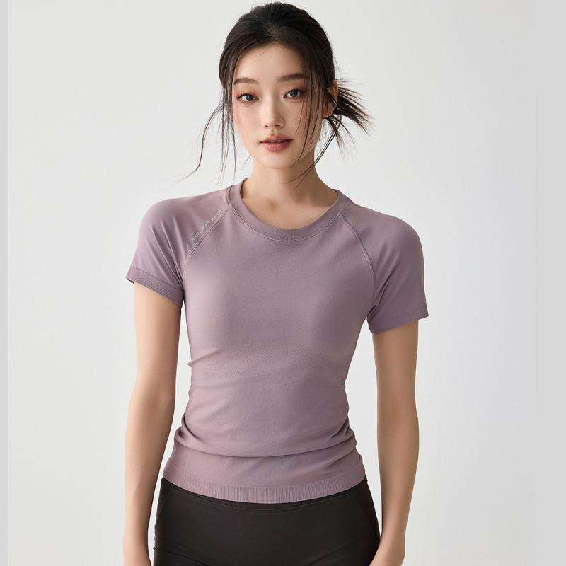 半袖 Tシャツ レディース スポーツウェア 春夏 ヨガ 速乾 通気性 ランニング トップス プロ トレーニング フィットネス ストレッチ エクササイズ