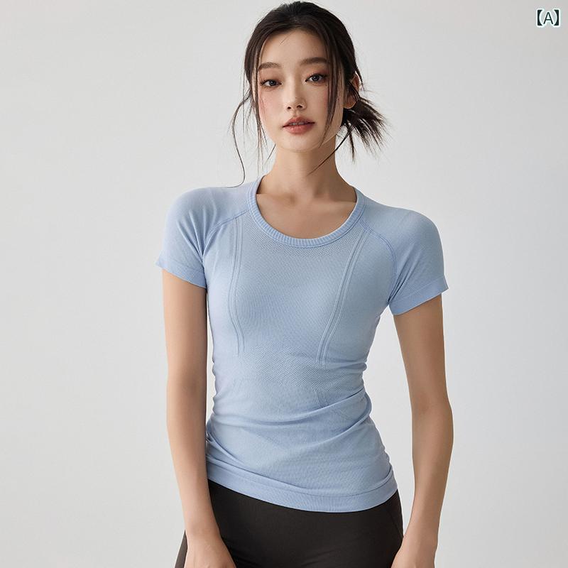 スポーツウェア レディース 半袖 Tシャツ 速乾 通気性 ヨガ ランニング トップス ピラティス トレーニング フィットネス エクササイズ 4,841円