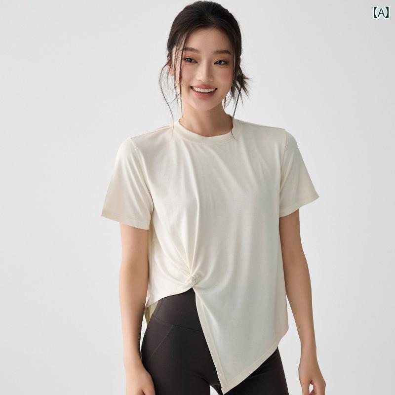 半袖 Tシャツ レディース 春夏 通気性 ヨガウェア ゆったり フィットネス ランニング トレーニング スポーツ トップス スポーティー