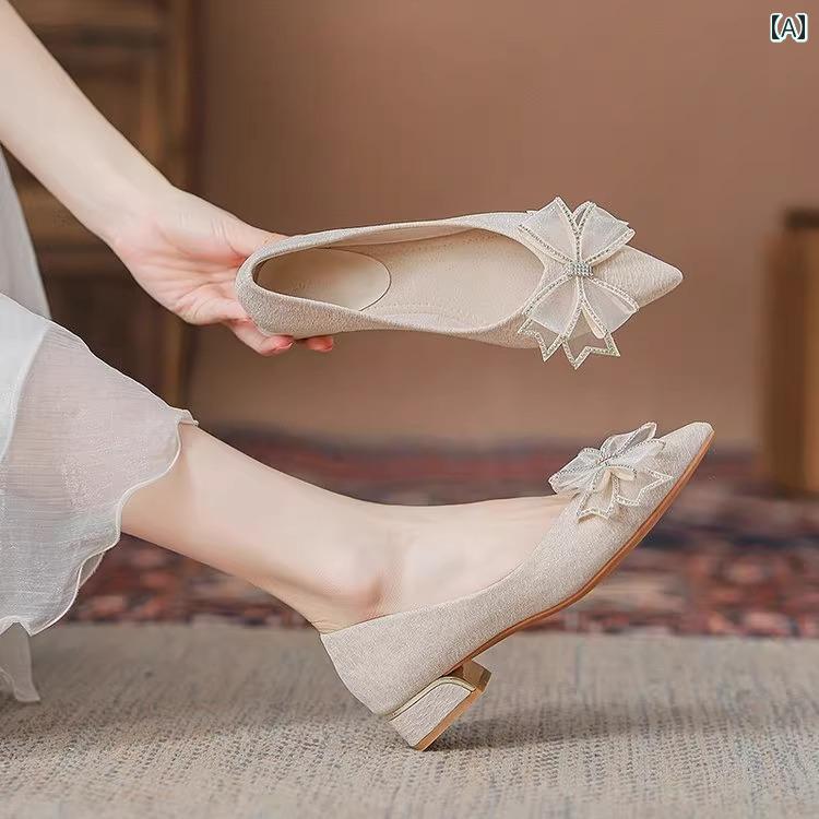 レディース パンプス シューズ 靴 女性用 ウェディングシューズ フェアリー ロマンティック フェミニン 花嫁 デイリー ポインテッドトゥ