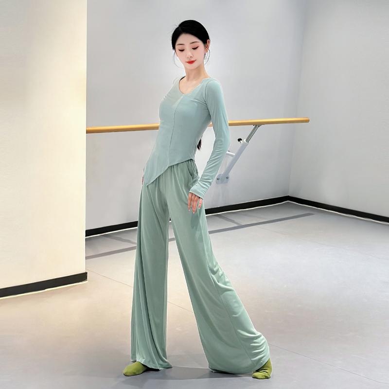 パンツ レディース トレーニング ストレート ワイドレッグ シンプル ゆったり リラックス ヨガ エクササイズ パフォーマンス リハーサル