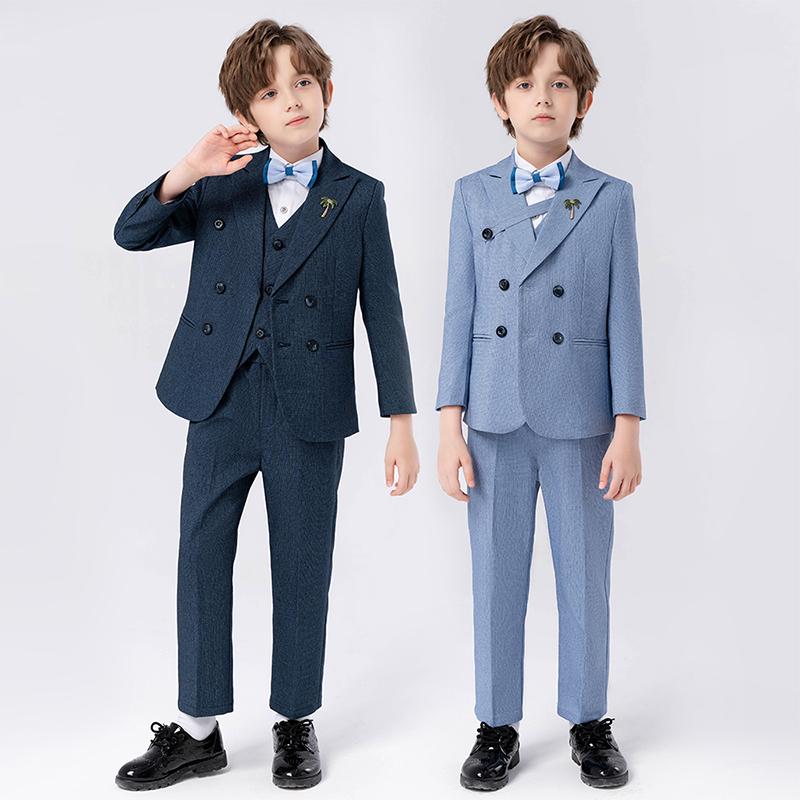 スリーピース スーツ セット ベスト シングル ダブル ストライプ 衣装 キッズ 子供 メンズ ホスト ステージ 発表会 パーティー フォーマル 正装 上品