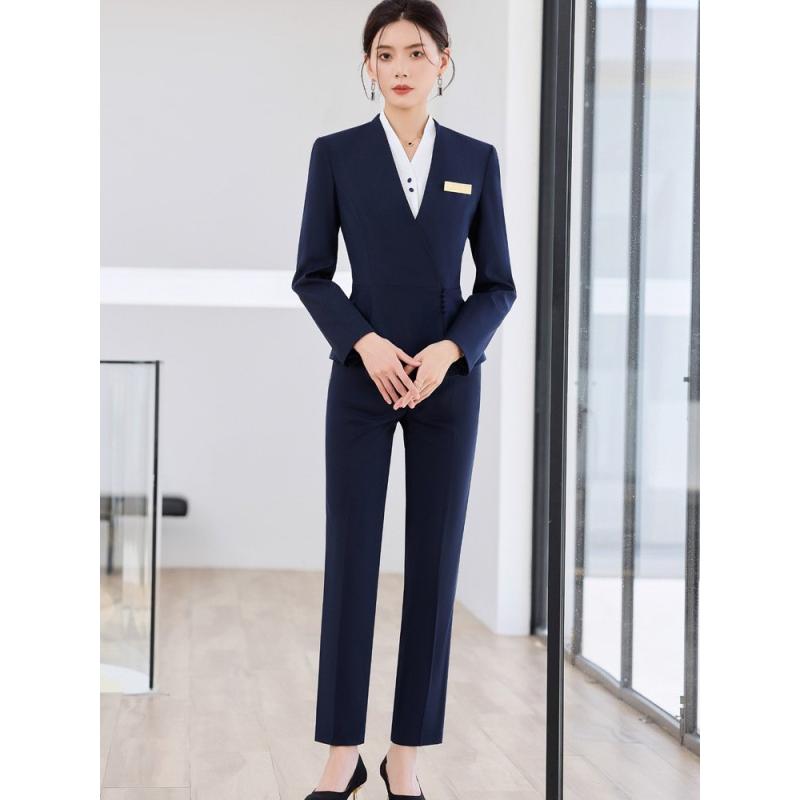 スーツ レディース セットアップ 女性 ファッション 春秋 作業着 マネージャー フォーマル 高級感 ジャケット パンツ スカート シック ビジネス オフィス 上品