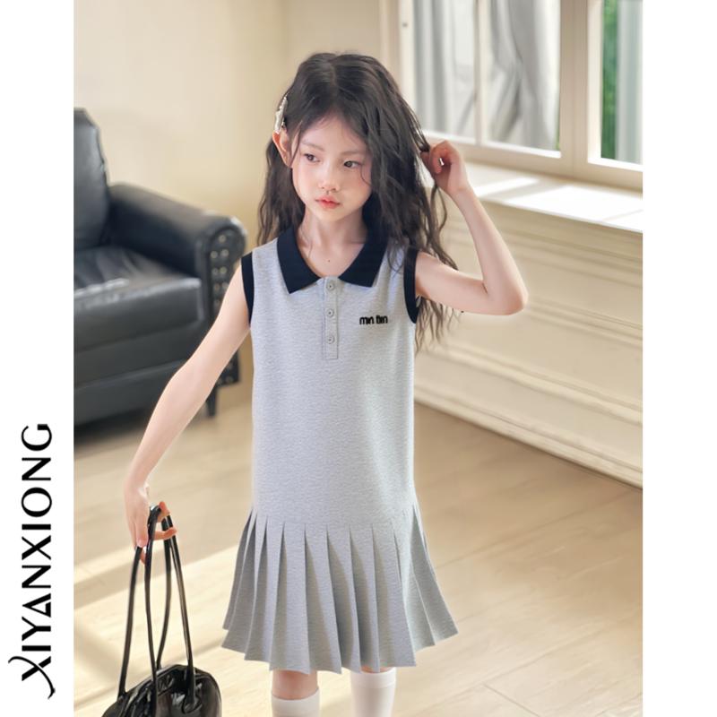 ワンピース ノースリーブ プリーツスカート 女の子 高級 夏 小学生 サマードレス 美しい 子供服 ガーリー キュート おしゃれ ラブリー