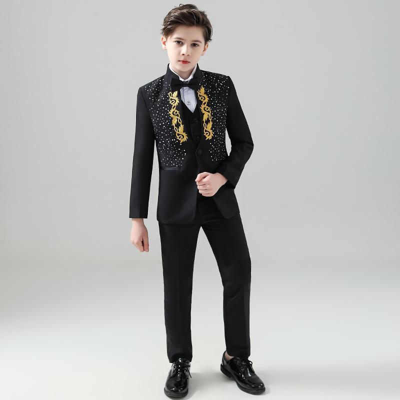 ボーイズ キッズ ファッション スーツ ジャケット アウター パンツ ズボン シャツ トップス セットアップ 英国風 パフォーマンス ステージ衣装 セレモニー 結婚式 エレガント クラシック
