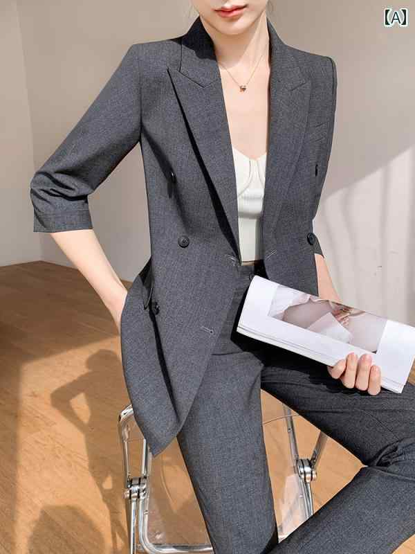 背広 レディース 夏 薄っぺら フォーマル 職業的 今めかしい 窈窕たる 好いたらしいめ 成年者 ダブル前胸部 かっこ良い 商行為