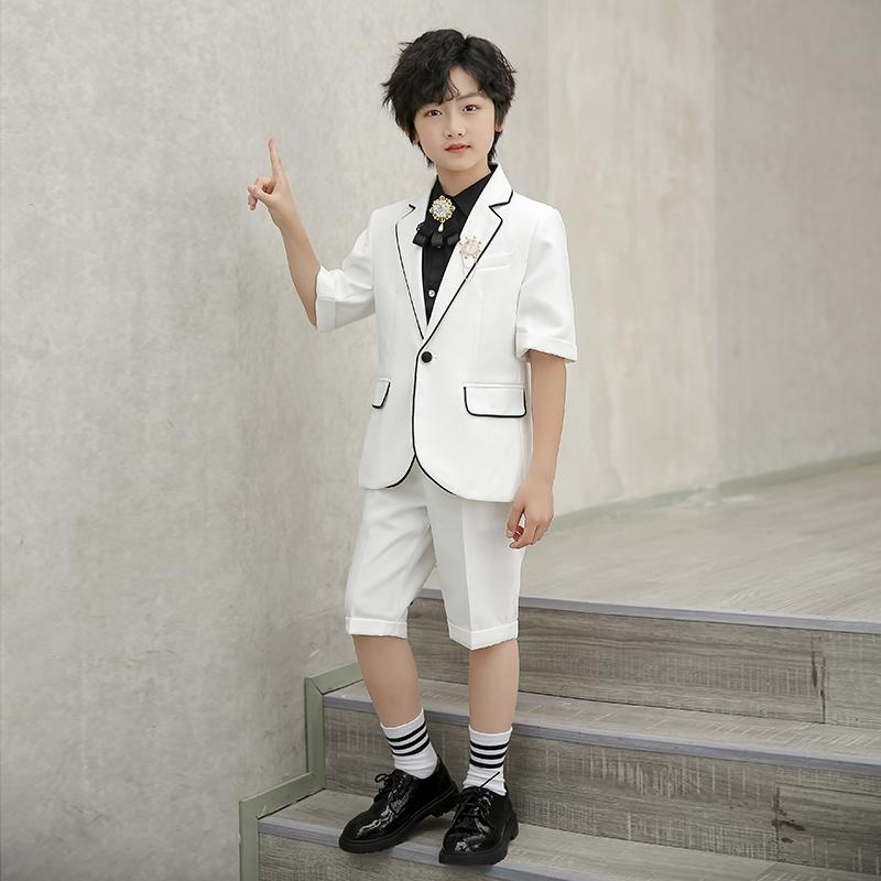 キッズ ボーイズ ファッション スーツ ジャケット シャツ ベスト ジレ ショートパンツ ピアノ演奏 ステージ衣装 発表会 フォーマル おしゃれ クラシック きちんと感