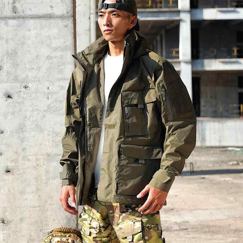 ジャケット 男性 防水 メンズ 春秋 アウトドア 迷彩 ワーク ウェア カモフラージュ 作業着 伸縮性 長袖 ミリタリー
