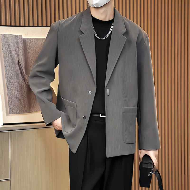 メンズ 背広 上衣 長袖 秋 心地好い シングル 分かりやすい 若押し出し 表現スタイル かっこ良い 商行為 事務所 か細い かっこ良い 洒落者 その他-メンズファッション