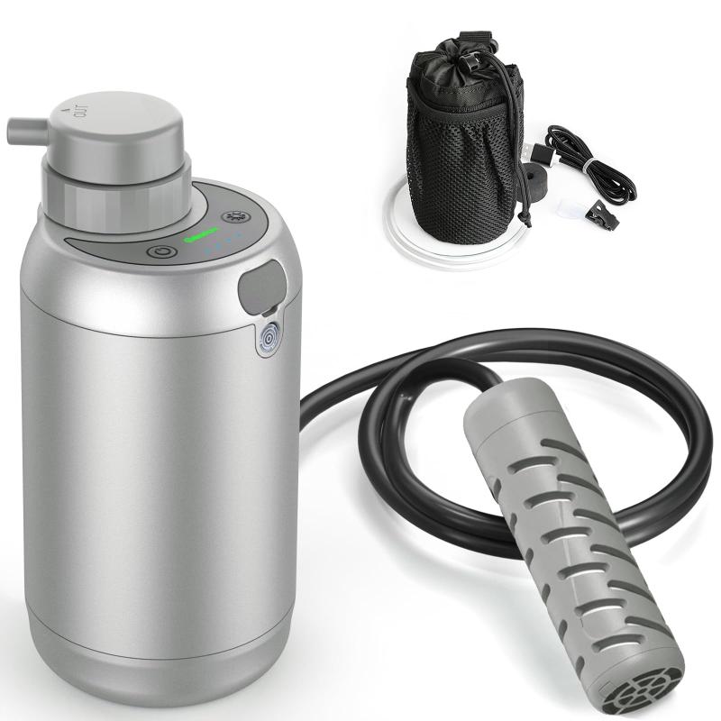 【日本防災安全協会認証品】Greeshow 電動式携帯浄水器 GS-2801 浄水器 濾過器 アウトドア及び災害対策に最適 非常用サバイバル浄水器 水濾過 携帯用 飲み水確保 軽量・コンパクト LEDライト搭｜ラ・グラーヌ