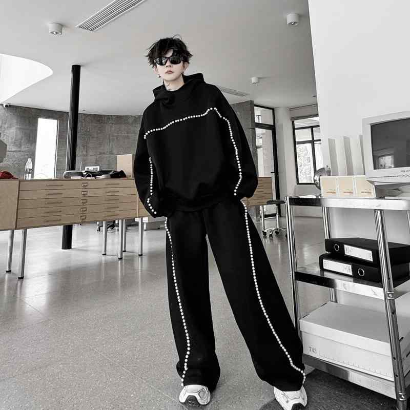 メンズ 長袖 流汗 セットアップ ボンネット付き添い人 格好のいい 分かりやすい 心地よい ビーズ 生産ライン 特殊 表どおり 流行り物 気が大きい 格好のいい ゆったり 秋 スポーティー