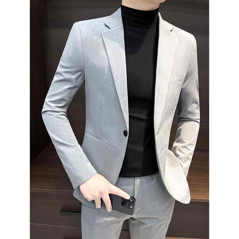メンズ ファッション 春コーデ ジャケット アウター 長袖 スリムフィット パンツ ズボン ボトムス セットアップ 韓国 スタイル カジュアル オフィス トレンディ 9,885円