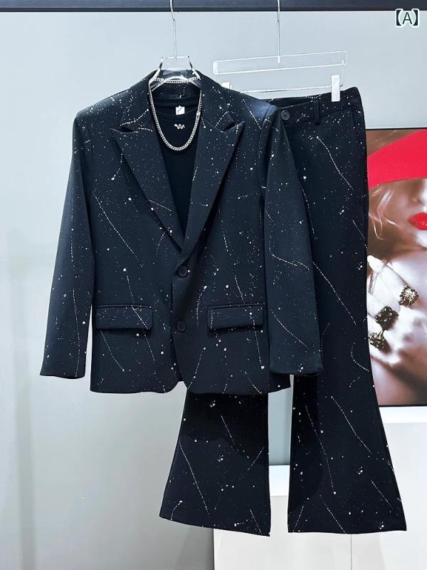 楽天市場】レインボー スーツ 上下 セットアップ 虹色 ストライプ