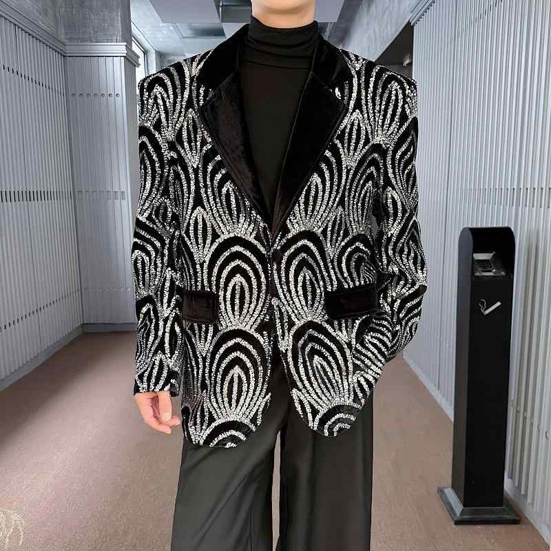 上衣 メンズ 長袖 スパンコール ひな型 盛りだくさん きらきら 流行り物 肩パッド 晴れ晴れしい 寄りあい 表現スタイル トップス 今めかしい 晴れ晴れしい 飛び切り感 晴れ晴れしい 個人的特徴的