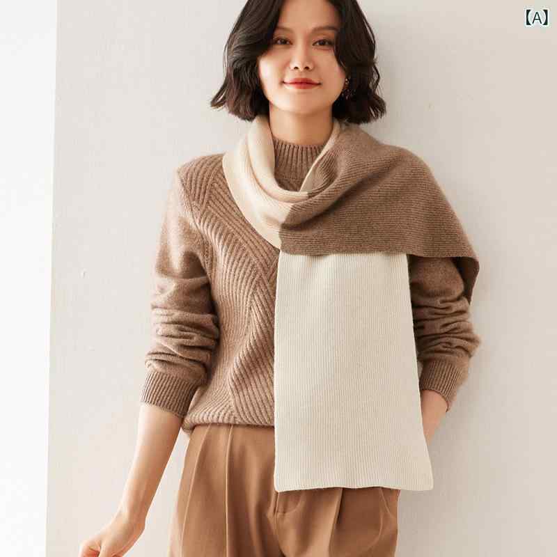 袈裟 レディース お上さん用 100%純カシミール 秋冬 うつり変わり 編み物 消音装置 ネックウォーマー 防寒 保温 生あたたかい 御前上等 パステル色の 手当たり 通い 普段使い走り 着回し 今めかしい 雅びやか 御前上等感
