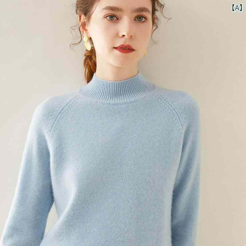 セーター レディース 秋冬 カシミヤ混 ニット ハーフハイネック 厚手 プルオーバー ゆったり オーバーサイズ 着痩せ効果 着回し万能 上品 きれいめ|ラ・グラーヌ