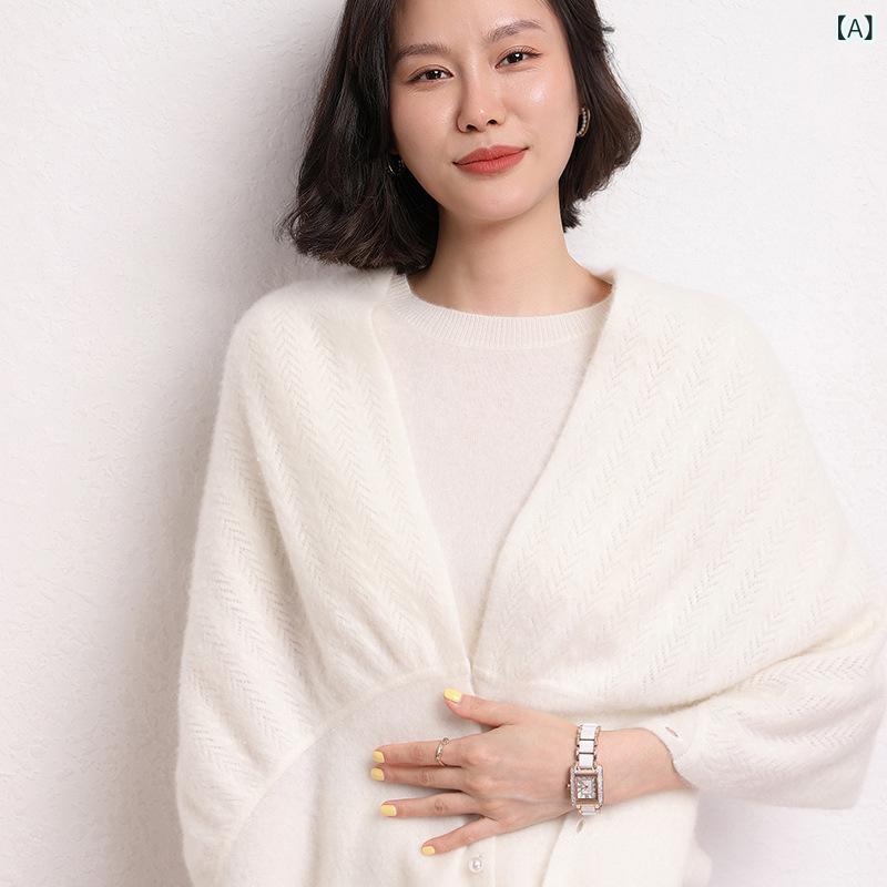 ショール レディース カシミヤ ニット カーディガン 柔らか 秋冬 ゆったり リラックス 羽織り マフラー ネックウォーマー 無地 カジュアル 万能 保温性