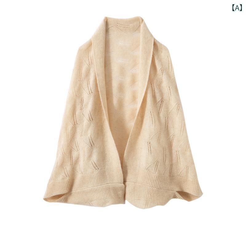 ストール レディース 女性用 ショール マフラー カシミヤ ニット 編み物 ジャガード織り 透かし編み 2WAY 兼用 保温 暖かい あったか リラックス ルーズ おしゃれ ファッション 万能 着回し 羽織り 羽織もの 秋冬