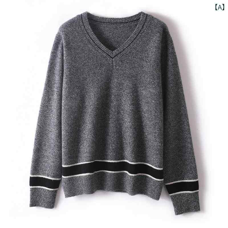 カシミヤセーター レディース 秋冬 メランジ Vネック プルオーバー 山羊カシミヤ100% 高級感 厚手 ゆったり きれいめ 通勤 アッシュグレー