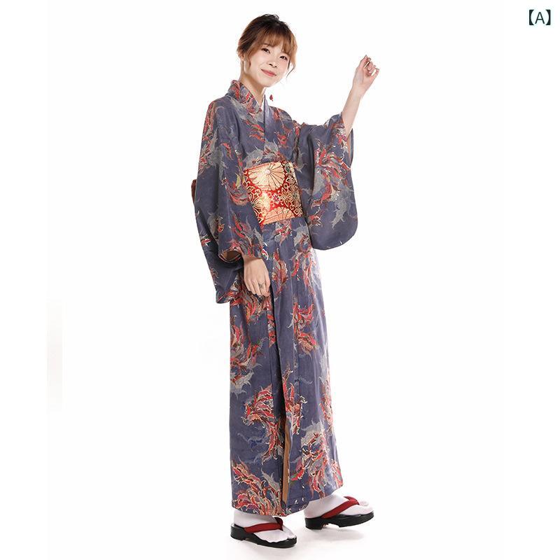 着物 レディース 秋冬 厚手 箔押し プリント 小紋柄 シワになりにくい アイロン不要 イージーケア 伸縮性 改良 フォーマル 普段使い 紫色｜ラ・グラーヌ