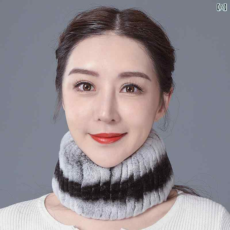 ネックウォーマー レディース 女性用 レックスラビットファー 毛皮 あったか 保温 防寒 ふわふわ 韓国ファッション おしゃれ 普段使い 通勤 通学 学生 冬 秋冬 ブラック ピンク グレー ブルー ワインレッド