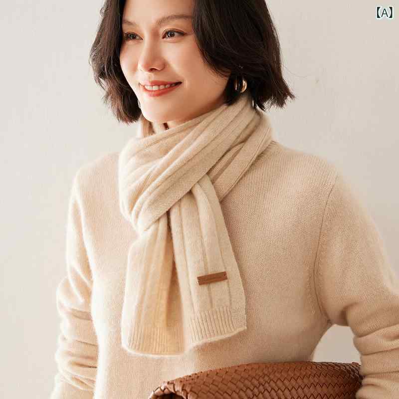 マフラー レディース 100%純カシミヤ 秋冬 高級感 保温 防寒 ストール 女性用 あたたかい 無地 ブラック グレー キャメル ピンク 通勤 通学 普段使い