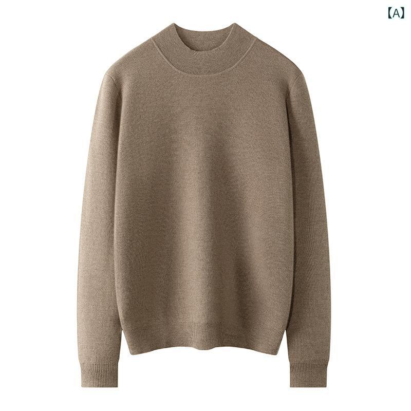 ニット レディース カシミヤ100パーセント ハイネック モックネック 長袖 無地 ゆったり リラックス 厚手 プルオーバー カジュアル 上品 通勤 秋冬 キャメル 黒|ラ・グラーヌ