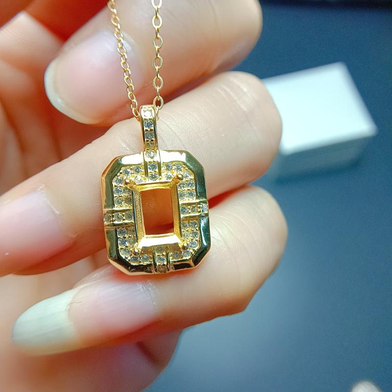 ネックレス レディース S925シルバー ペンダント 長方形 レクタングル 5x7mm ホワイトゴールド ローズゴールド ゴールドカラー プレート 上品 エレガント 大人可愛い デイリー オフィス