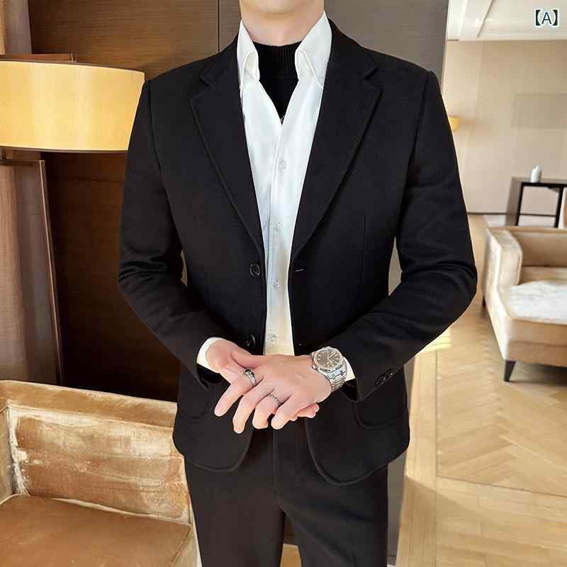 背広 セットアップ メンズ 成人男性用 秋冬 毛糸調 朦々たる 生まれ変わり衣料繊維 星空柄 商行為 心地よい 通い 軽商行為 格好のいい 相応う 2点仕かける