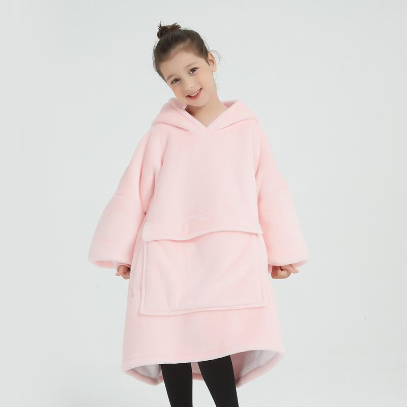 ルームウェア キッズ 子供用 かわいい 小象プリント パーカー フーディー 厚手 暖かい シープボア フランネル もこもこ ふわふわ 着る毛布 部屋着 秋冬
