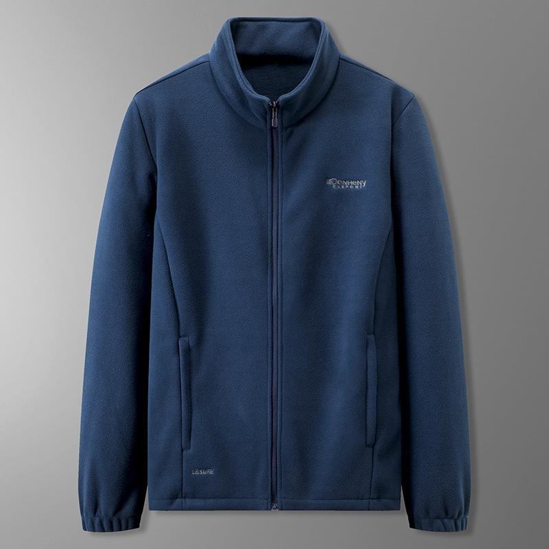フリースジャケット メンズ 男性用 秋冬 大きいサイズ ビッグサイズ ゆったり ぽっちゃり体型向け スタンドカラー フルジップ スポーツ アウトドア 普段使い マルチポケット ジッパーポケット ポリエステル 耐摩耗性 無地 アウター 4,630円