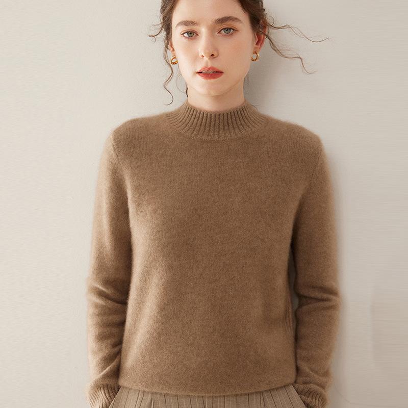 セーター レディース 秋冬 プルオーバー ハイネック カシミヤ ニット トップス 女性用 韓国風 スリムフィット 長袖 厚手 通勤 オフィス 上品 きれいめ カジュアル 多色展開｜ラ・グラーヌ