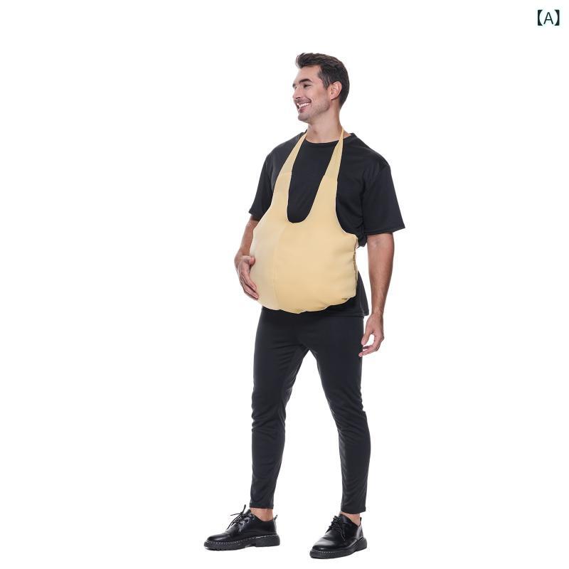 仮装 衣装 ユニセックス 妊婦 フェイクベリー フェイクヒップ コスプレ 小道具 クリスマス ハロウィン イベント 舞台 演劇 欧米風 ファンタジー フリーサイズ ポリエステル