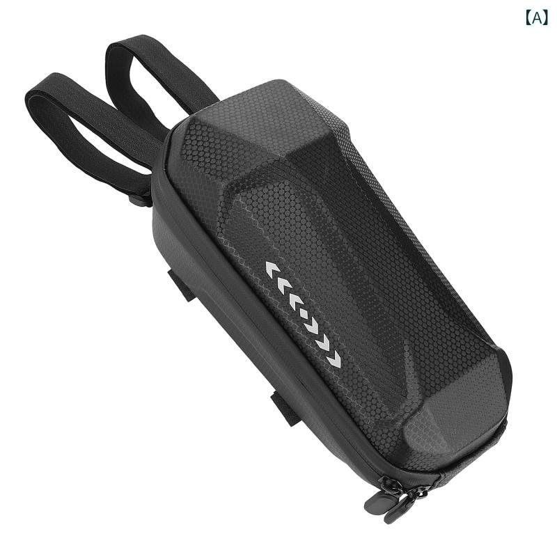 自転車バッグ 完全防水 ハードシェル EVA素材 2L フロントバッグ クイックリリース ワンタッチ装着 スクーター マウンテンバイク 自転車用 ブラック