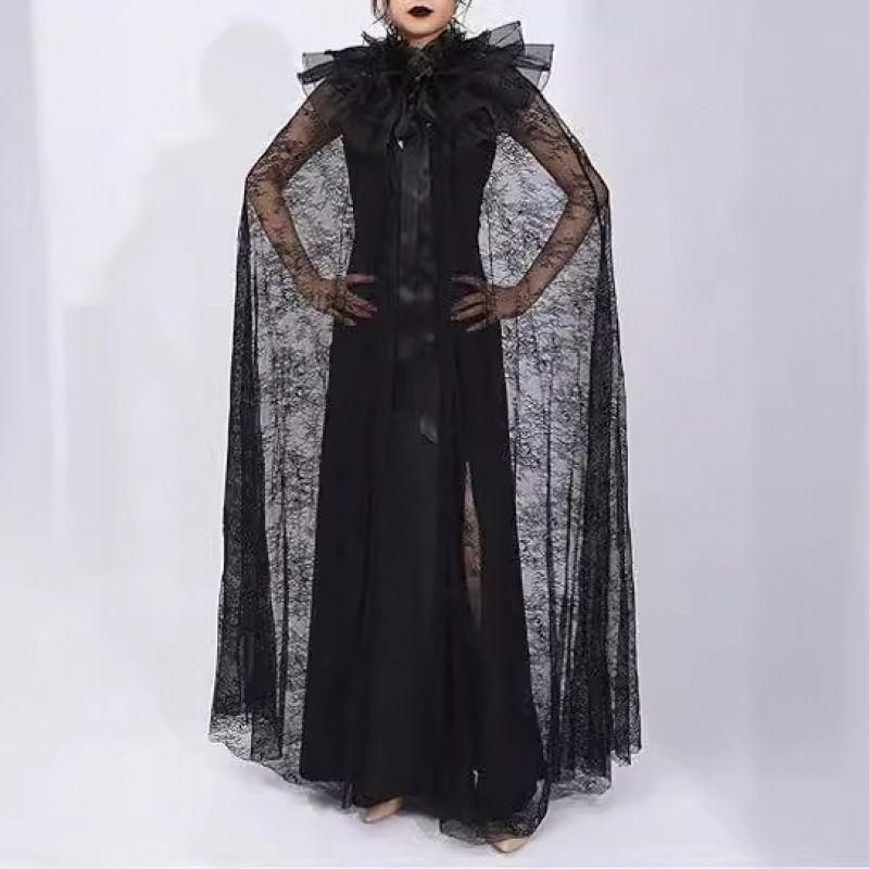 マント レディース 魔法つかい 魔法つかい 黒いこと スピード競技 ケープ ハロウィン コスプレ 御召しもの 幻想曲 ロールプレイ 仮面舞踏会 出来事 ポリエステル ロング丈 シュロの葉