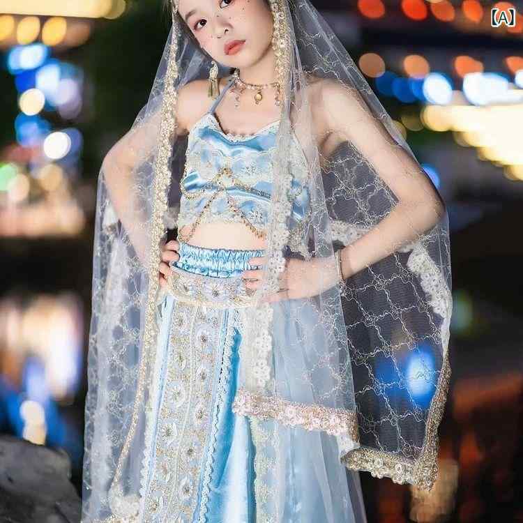 ドレス レディース 漢服 シルクロード 敦煌風 飛天 プリンセス エキゾチック 民族調 伸縮性 ダンス ステージ衣装 旅行 ロケーションフォト 夏 6,333円