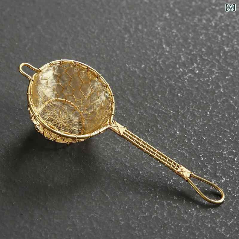 茶漉し 純銅製 手編み 伝統工芸 功夫茶道 中国茶 茶道具 フィルター 上品 高級感 おしゃれ 丈夫 長持ち ティータイム 細かな網目
