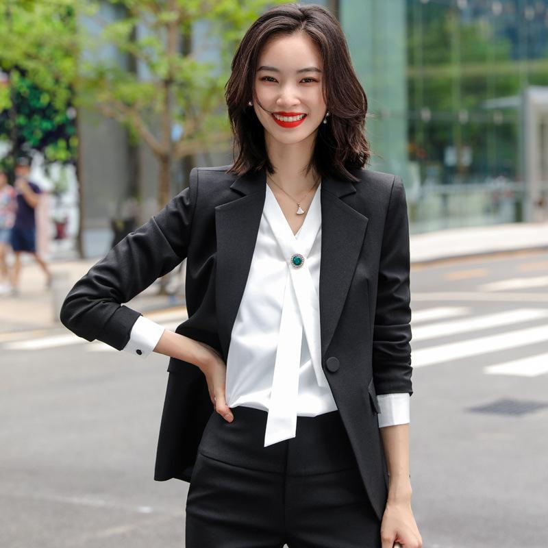 パンツスーツ レディース 女性用 春秋 ビジネス フォーマル オフィス 通勤 営業 事務 接客 制服 上品 エレガント きれいめ シャープ 長袖 ジャケット ロングパンツ ポリエステル素材