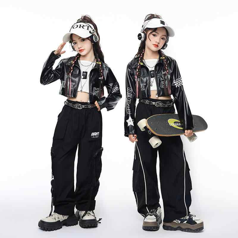 キッズ 社交ダンス御召しもの ガールズ ズージャー 表どおり 韓国風 今めかしい 冷やりとした 上衣 セットアップ 秋冬 告げ知らせる会 訓練を受ける着 でき事 御居処跳ねる 黒 ポリエステル 長袖 長ズボン
