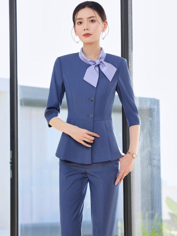 セットアップ レディース 上品 エレガント オフィス制服 ユニフォーム キャビンアテンダント 受付 宝飾店 美容院 販売員 春夏